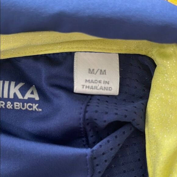 ANNIKA Cutter & Buck Blue and Citron Golf Shirt - Picture 8 of 10